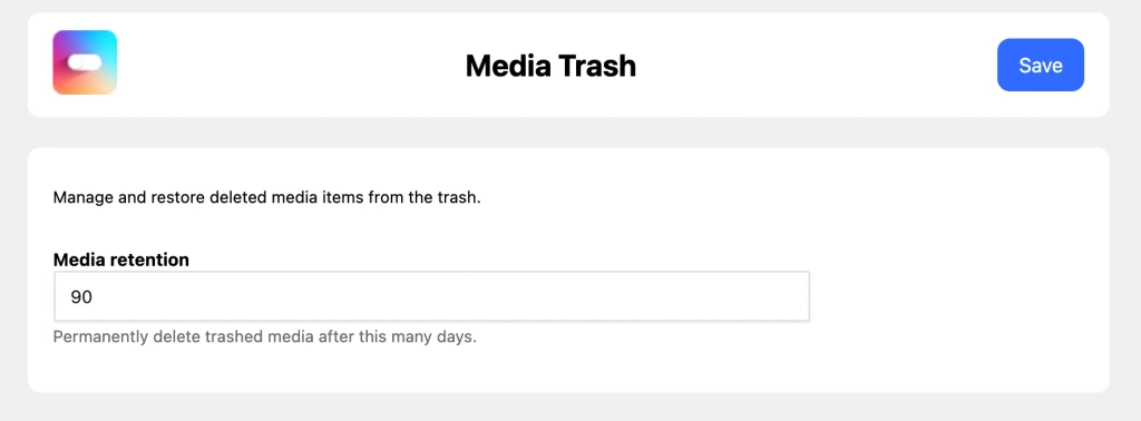 Multimedia Trash Retention Settings